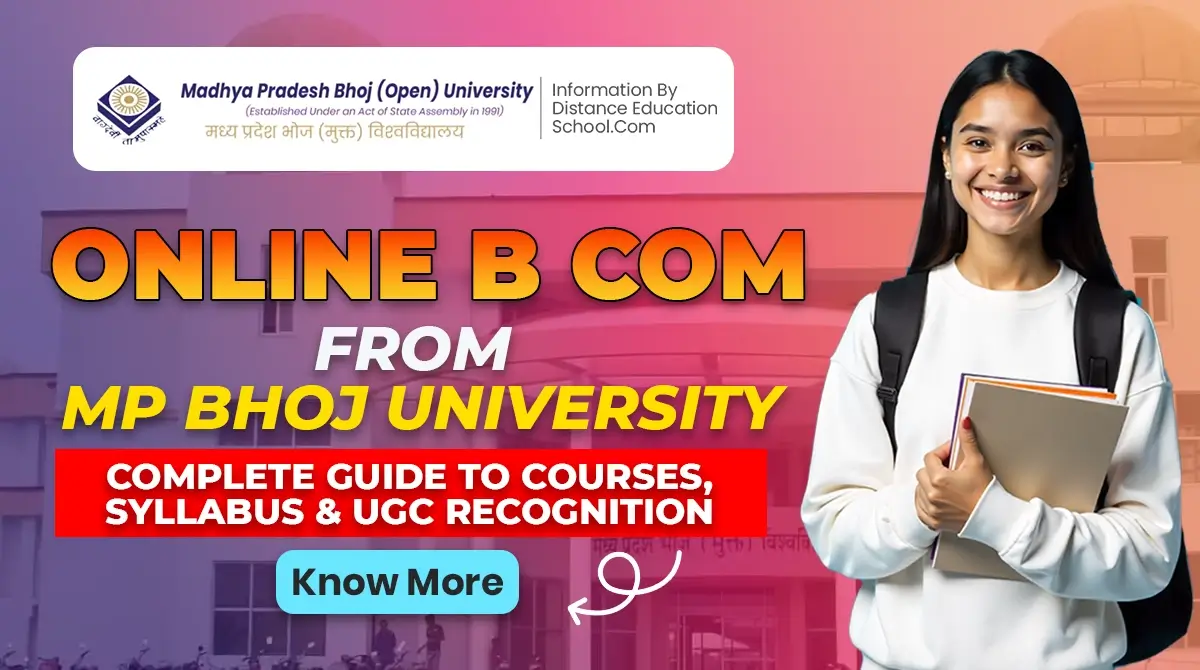 online b com from MP Bhoj University complete updated guide 2026